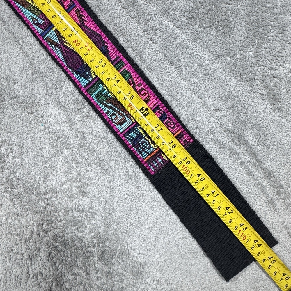 Handmade Guatemalan Embroidered Sash Belt Mayan Bird Animal Textile Faja - Picture 6 of 7
